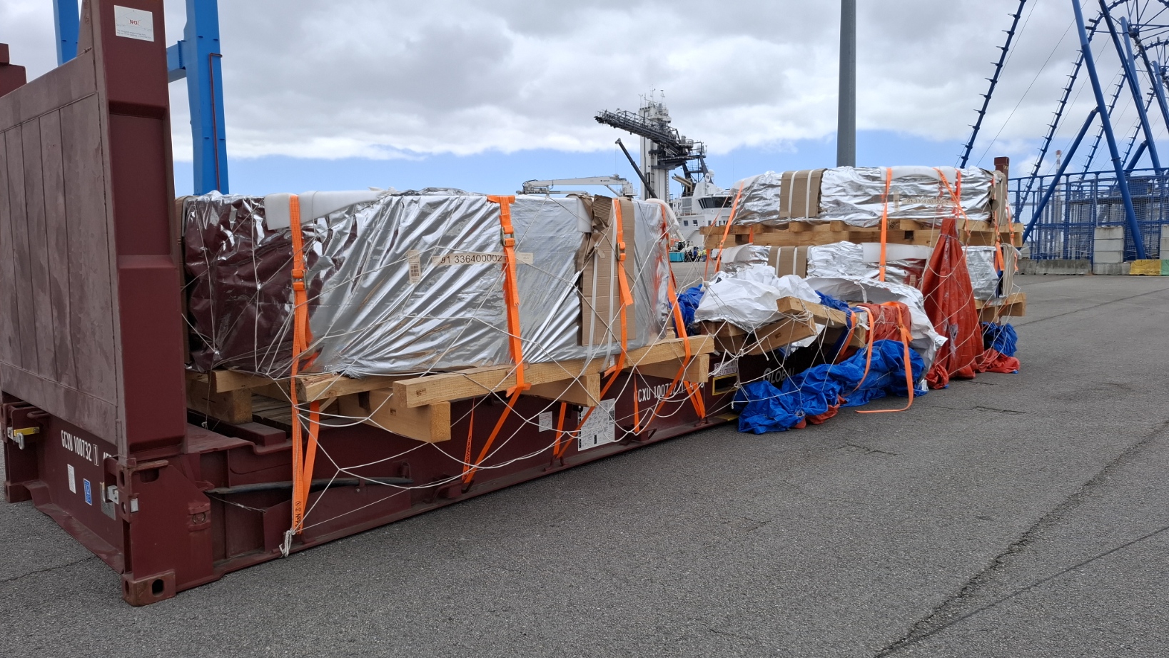 Shifting of wind turbine components — improper lashing